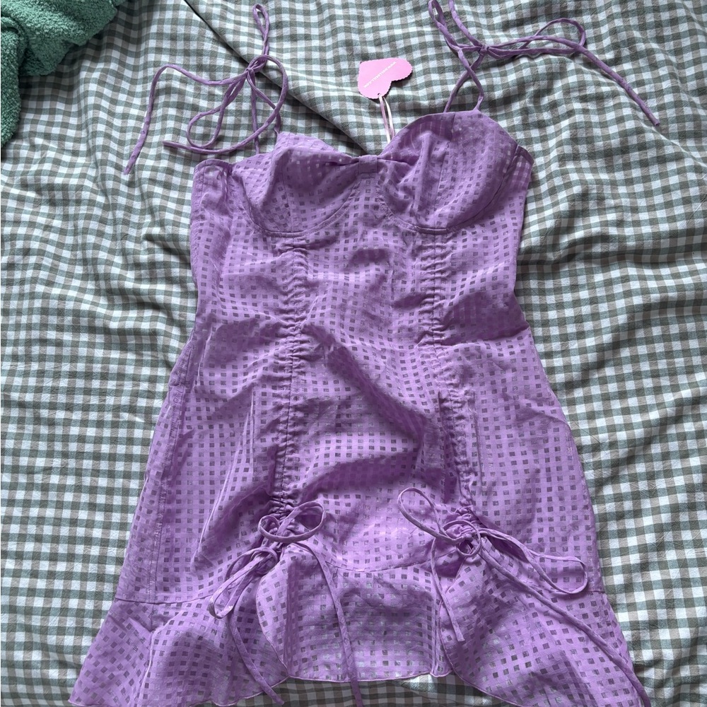 Sugar Thrillz Lilac Mesh Dress